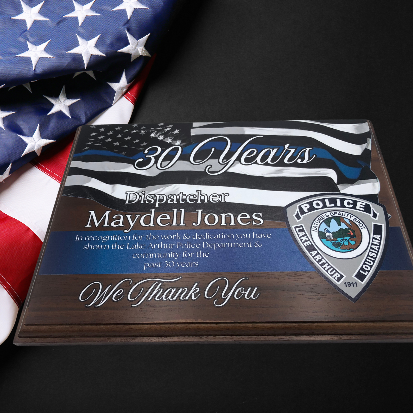 Full Color Printed Walnut Plaque