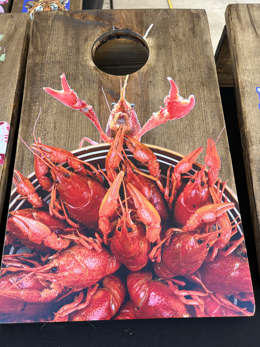 Table Top Large Custom Print Rustic Corn Hole with Personalization