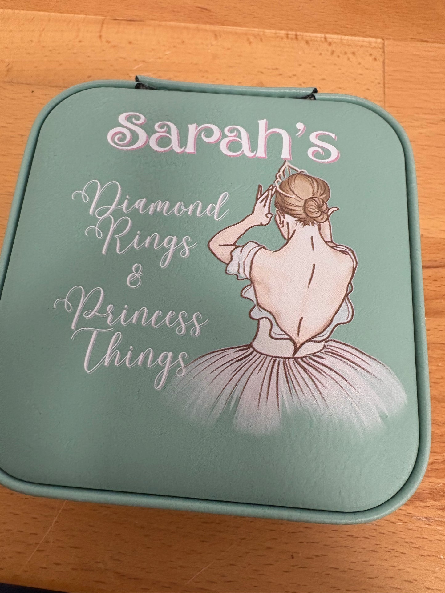 Personalized Jewelry Case - Diamond Rings and Princess Things