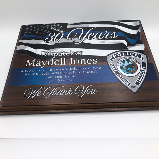 Full Color Printed Walnut Plaque